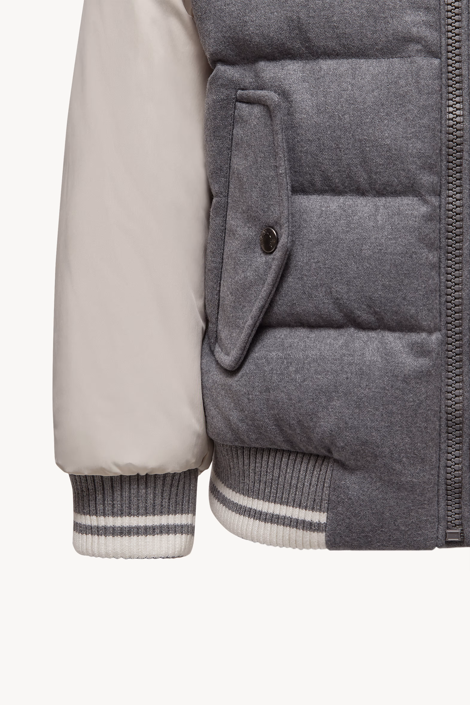 Alvaro Wool Down Bomber Jacket Boy Grey Moncler 6